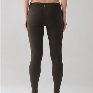 Rare dark olive lululemon leggings original band